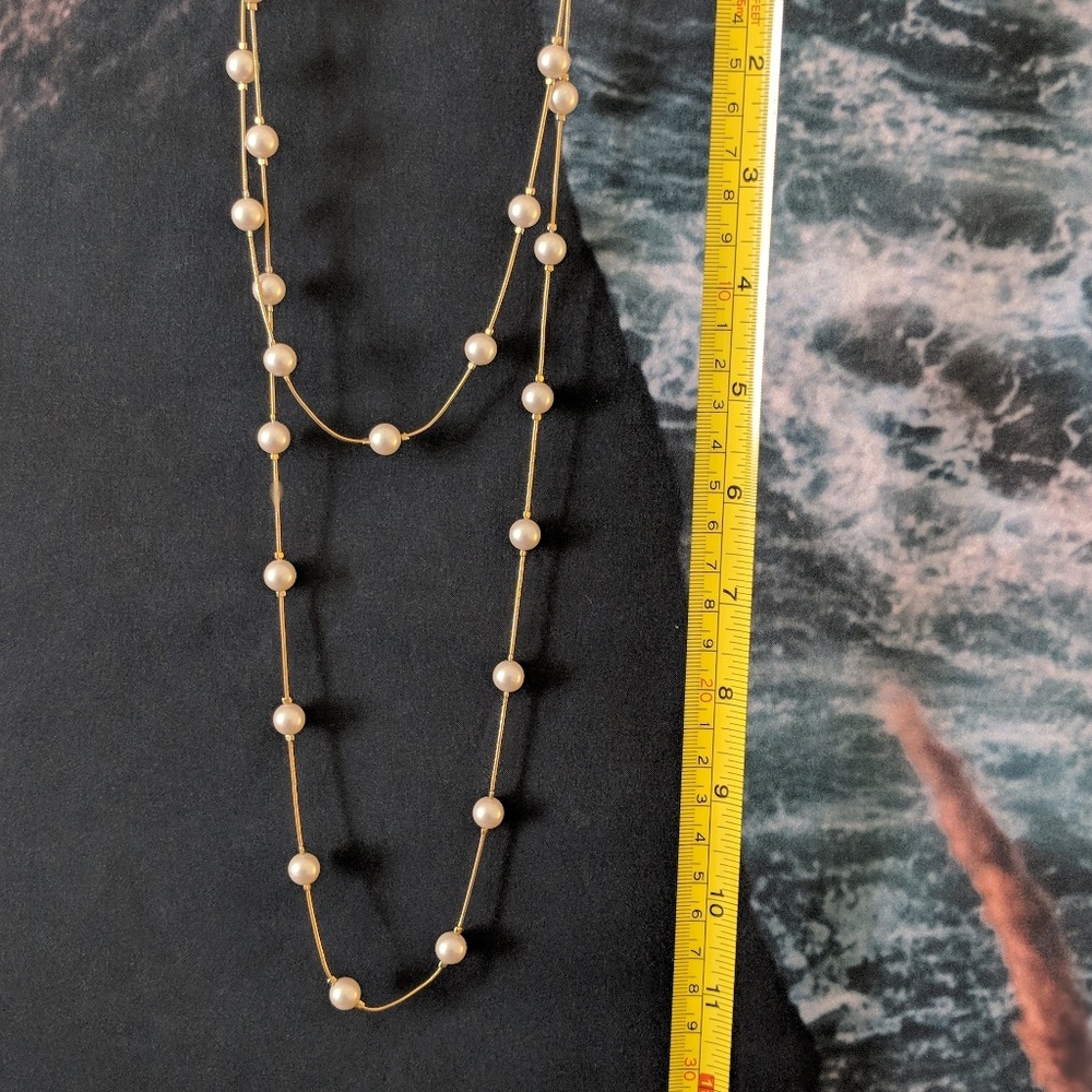 Pearl long necklace